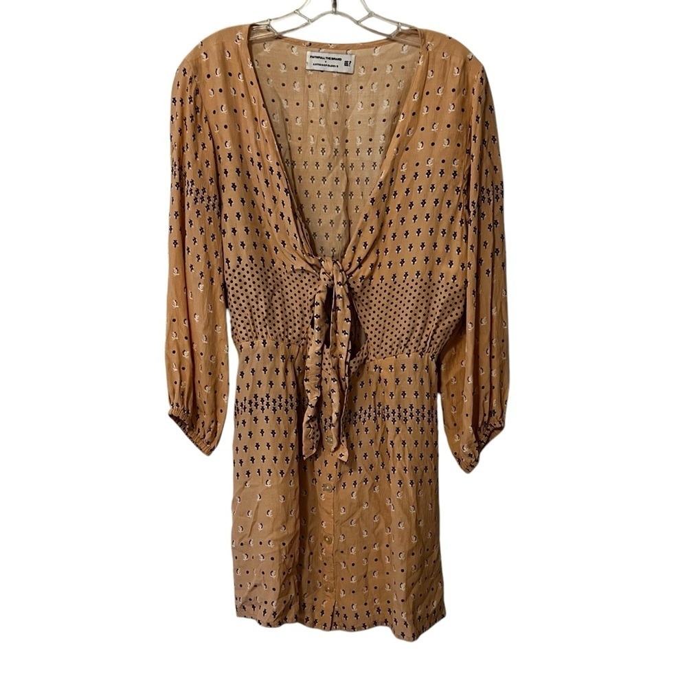 Faithfull the brand Trinidad tunic dress in pink Anthropologie Large mini whimsy - Picture 4 of 16